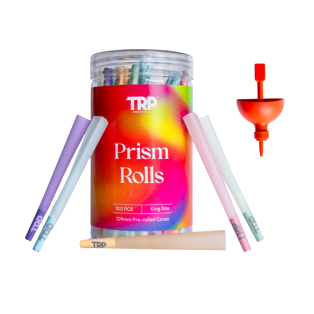 Prism Pre-Rolled Cones – Pack of 100 | 7 Vibrant Colours | Premium French Paper
