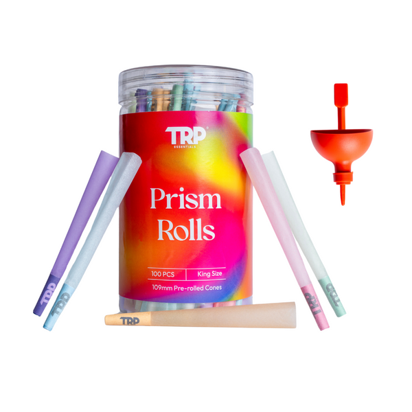Prism Pre-Rolled Cones – Pack of 100 | 7 Vibrant Colours | Premium French Paper